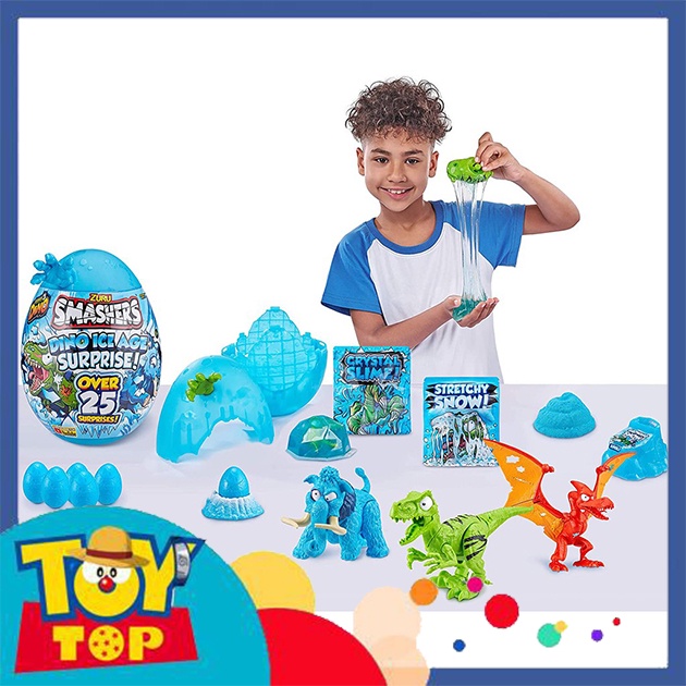 Đồ chơi quả trứng khủng long random Smashers Dino Ice Age Surprise over 25 chính hãng Zuru