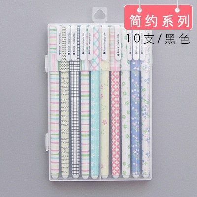 Set 10 bút gel ngòi 0.5mm nhiều màu sắc dễ thương A723