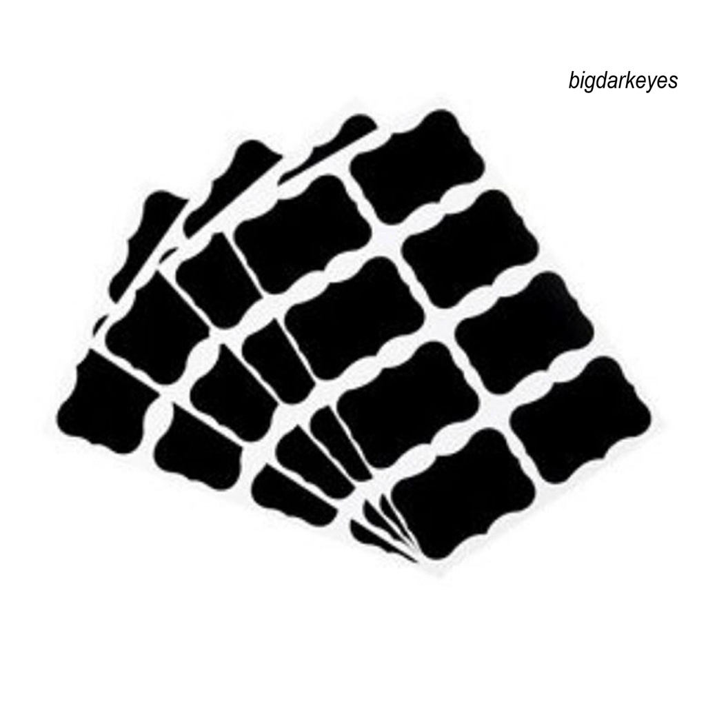 Set 36 Miếng Dán Nhãn Màu Đen Chống Nước Dùng Để Trang Trí Lọ Trong Nhà Bếp