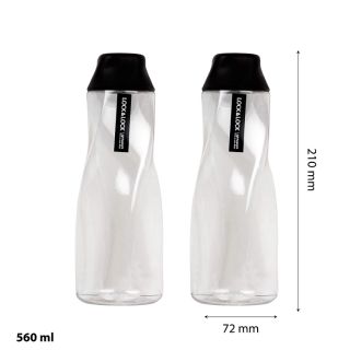 SALE- Bình Đựng Nước Lock & Lock Iceberg 560ml HAP558BLK - bình uống nước nhựa pet tiện lợi Màu Đen