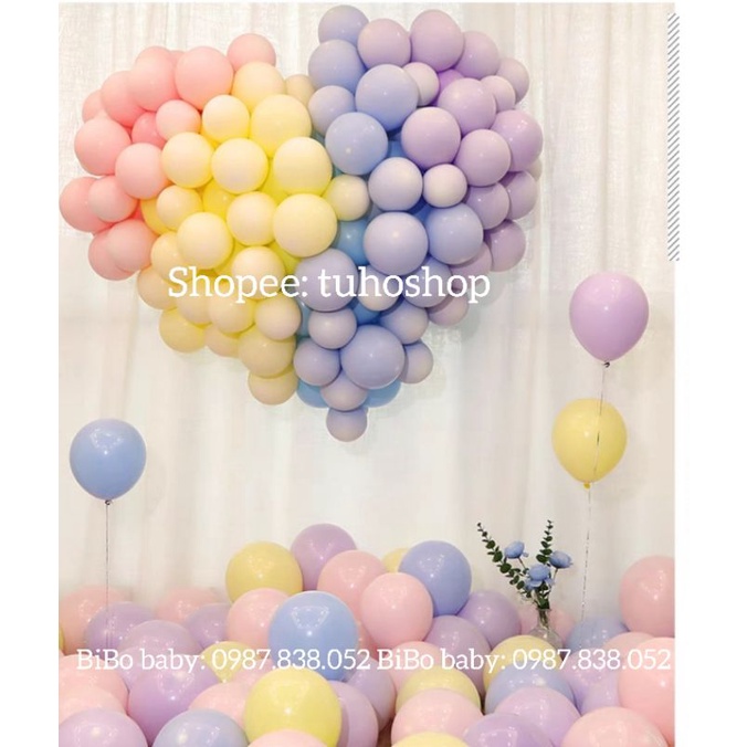 Combo 50 bóng  pastel 10inch trang trí sinh nhật - BiBo baby