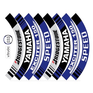 Tem Vành Full Bánh Yamaha Xanh Trắng Mã Tem 033