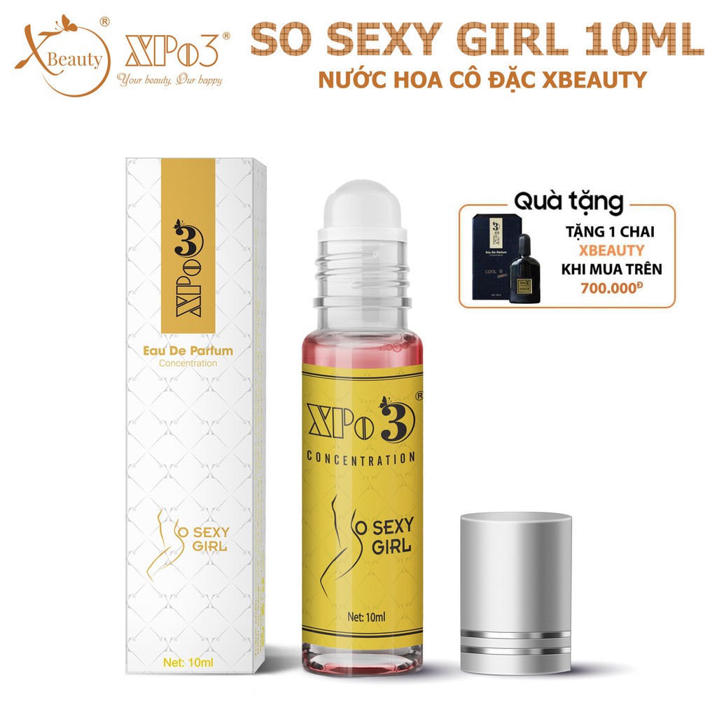 Nước hoa Nam Nữ cô đặc XBeauty XPo3 So Sexy Girl 10ML - Nước hoa thơm lâu cả ngày dành cho Nam & Nữ (Unisex)