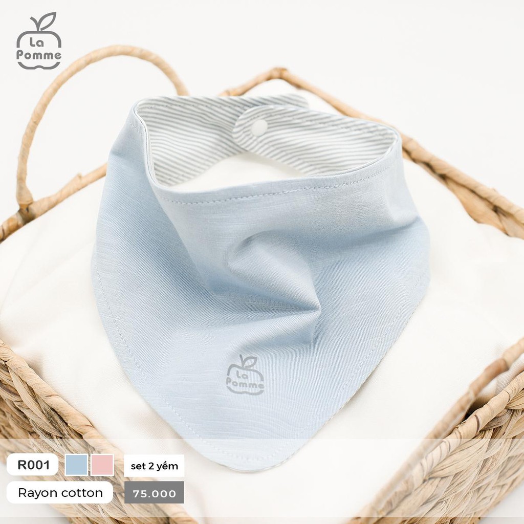 Set 2 yếm tam giác cotton mềm La Pomme R001