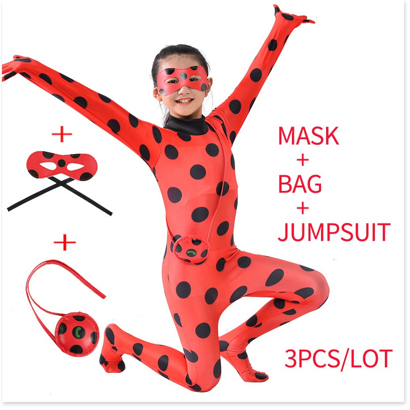 Bọ rùa Reddy trang phục quần bó trẻ em gái Halloween anime trang phục mèo đen Noel chương trình biểu diễn quần áo