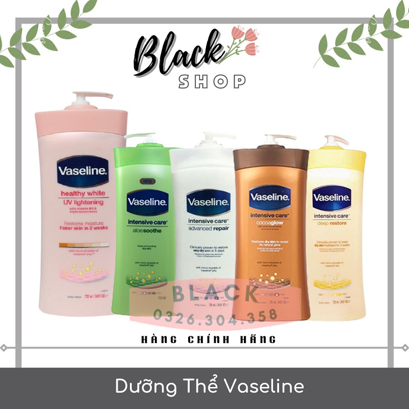 Dưỡng Thể Vaseline 725ml [HÀNG CHÍNH HÃNG] _Kết cấu mỏng nhẹ_Thẩm thấu cực nhanh