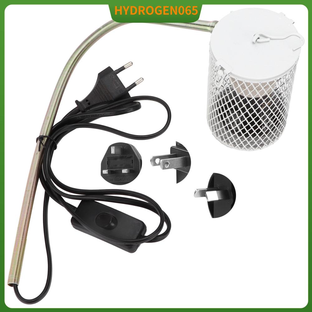 E27 Bộ chụp đèn và bóng sưởi chống nổi da đầu cho loài bò sát Đèn có bảo vệ rùa con Gà Lizard Snake Hydrogen065