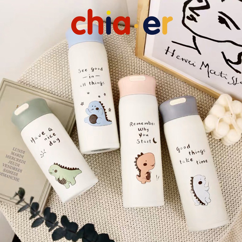 Bình giữ nhiệt khủng long inox 304 so cute 420ml Chia.er