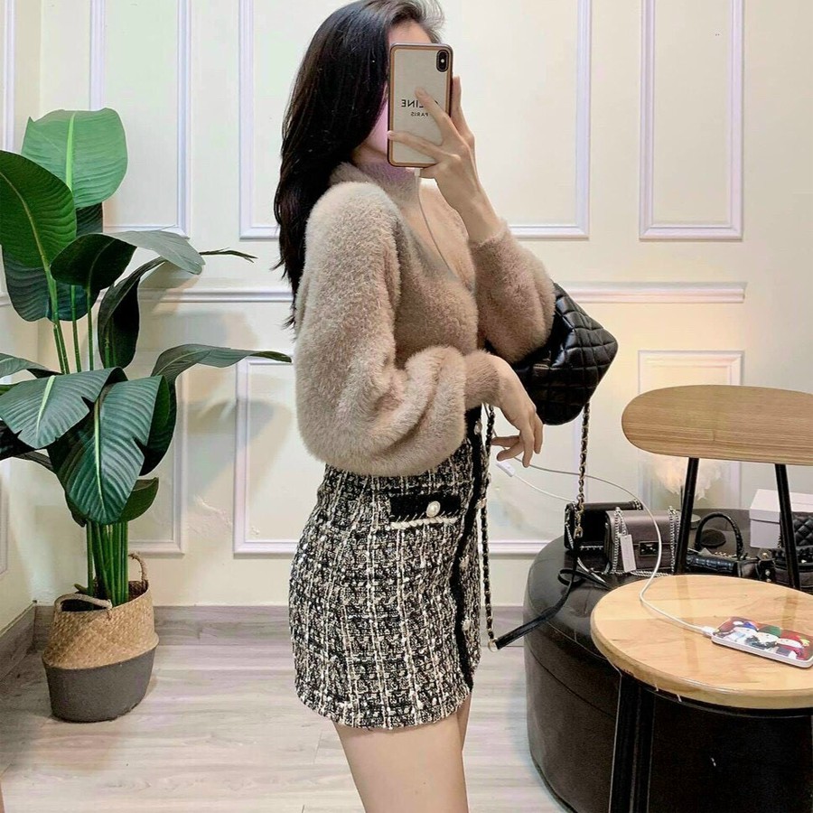 Áo Len Lông Thỏ Cổ Lọ 3 Phân Mềm Mịn Hàng Quảng Châu Loại 1 | BigBuy360 - bigbuy360.vn