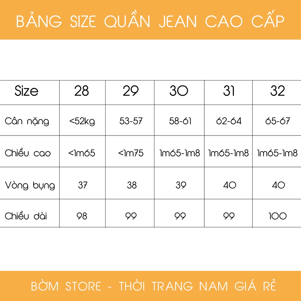 Quần Jean Nam Basic Không lai Bờm Store | BigBuy360 - bigbuy360.vn