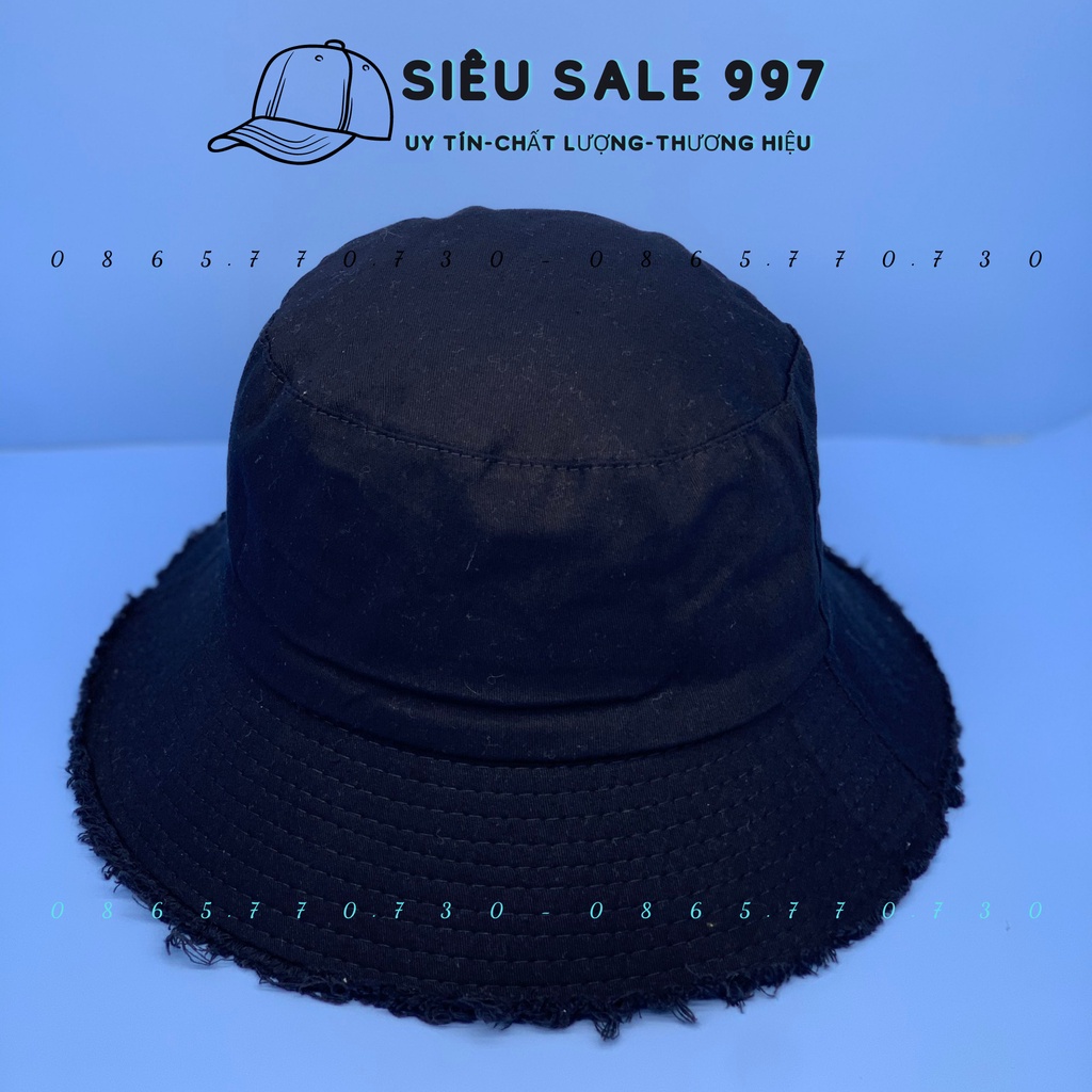 MŨ BUCKET VIỀN RÁCH TUA CÁ TÍNH THỜI TRANG NAM NỮ