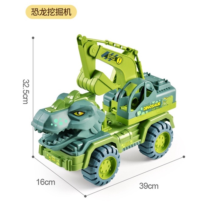 Xe Tải Đồ Chơi Hình Khủng Long Màu Sắc Tươi Sáng Chống Rơi Vỡ Có Thể Di Chuyển Cho Bé