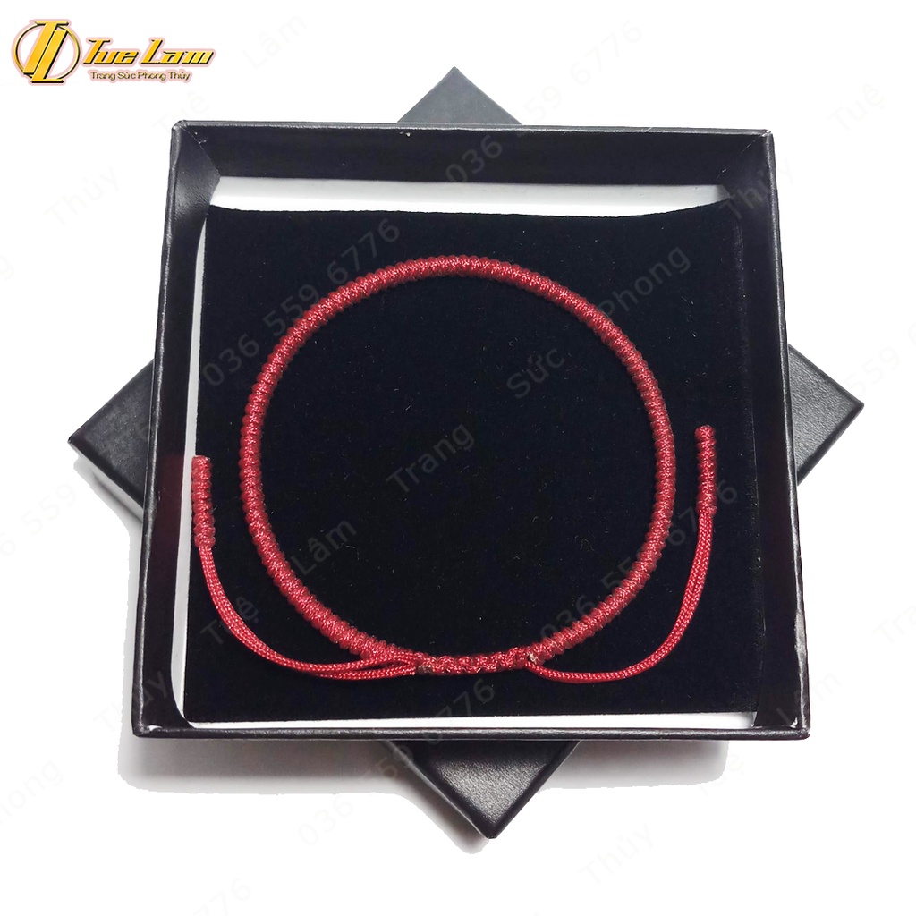 Vòng Tay Chỉ Đỏ Đô Trơn May Mắn Bình An Làm Handmade - Tuệ Lâm