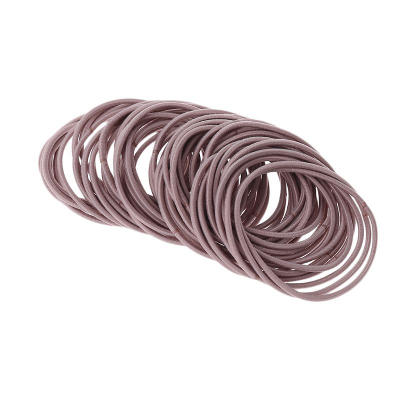 20/ 50/ 100 Dây thun buộc tóc 5cm màu trơn phong cách Hàn Quốc cho nữ