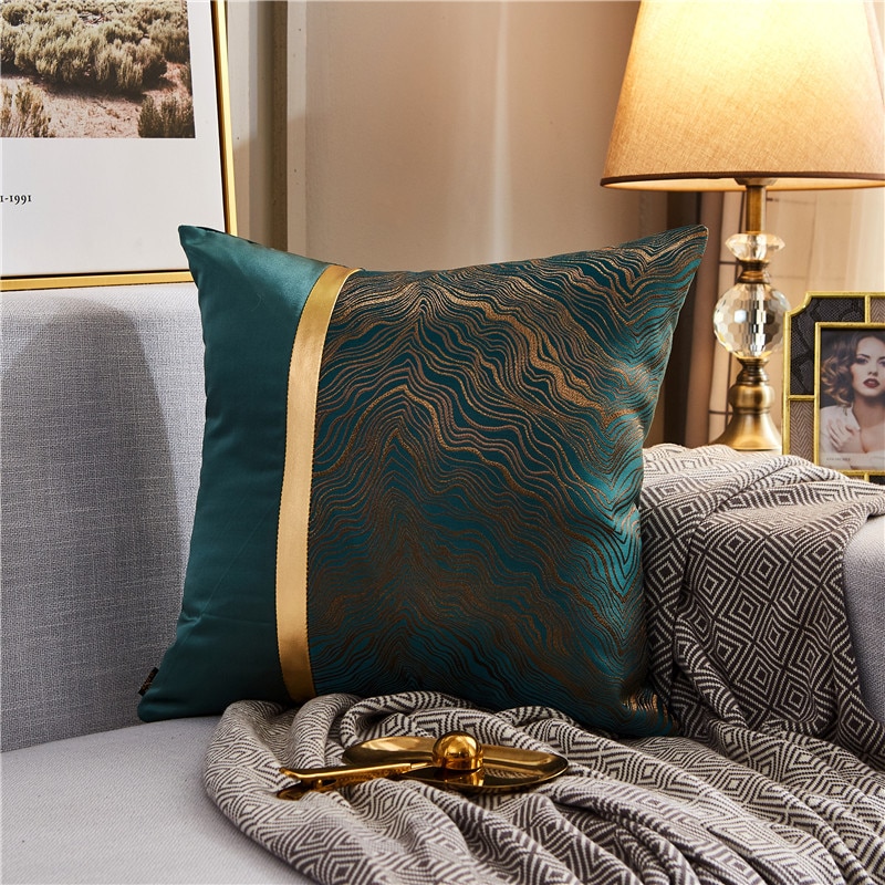 Vỏ gối nhung màu nhuộm đồng sang trọng trang trí năm mới/ sofa 45*45 cm