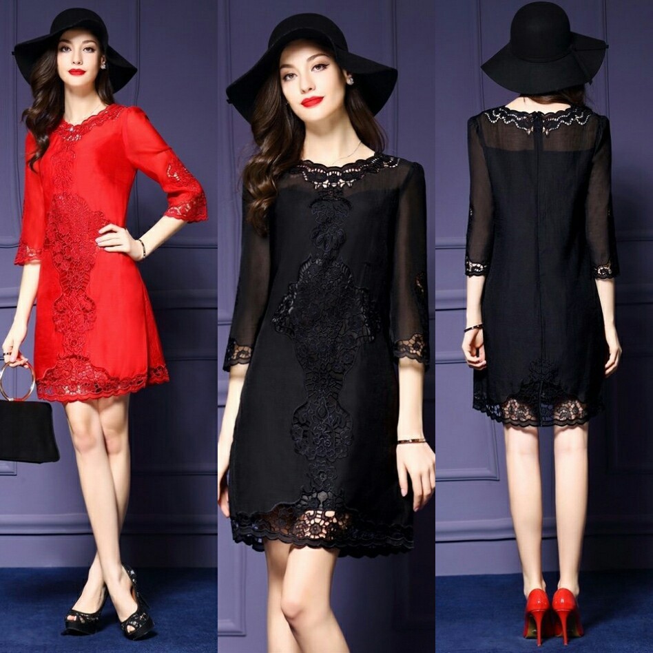 ĐẦM SUÔNG PHỐI REN TAY LỞ size lớn XXL - HÀNG NHẬP KHẨU