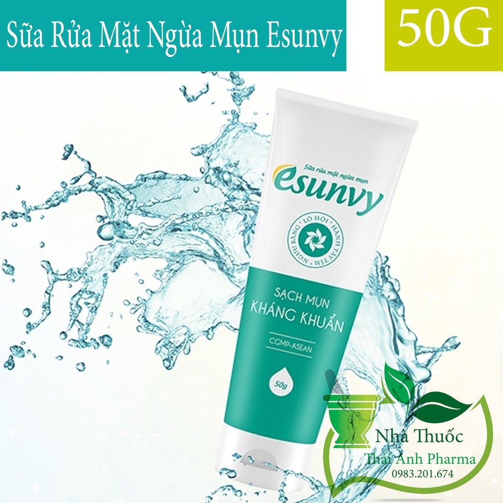 Sữa Rửa Mặt Ngừa Mụn Esunvy (Tuýp 50g)