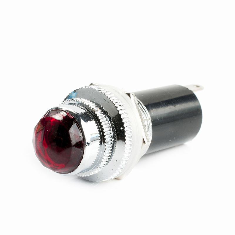 Hàng có sẵn * 1 cái, Đèn báo bóng đèn pha vuông màu đỏ AC / DC 110V 220V