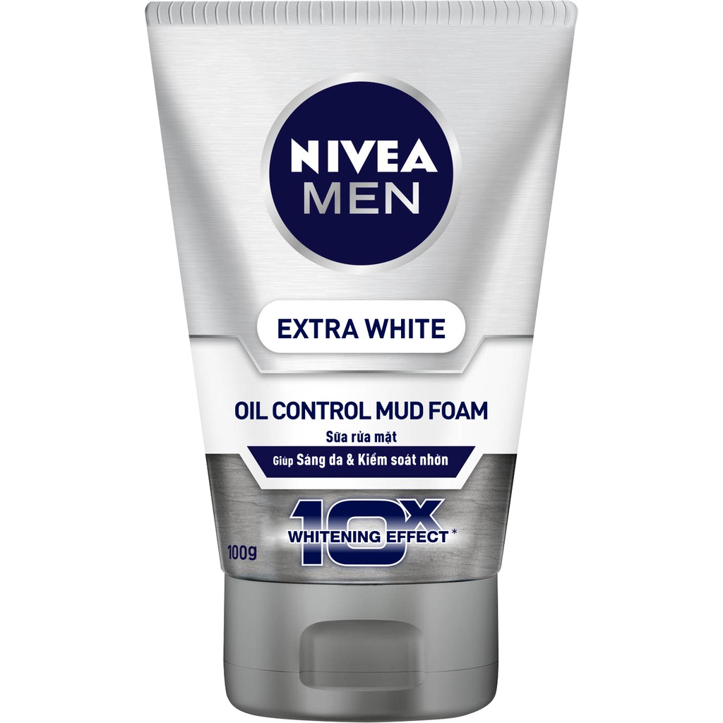 Sữa rửa mặt bùn khoáng Mud giúp sáng da & kiểm soát nhờn Nivea Men (100g) - 81775