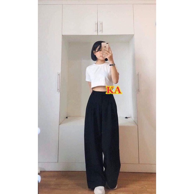Quần ống rộng dài có size K&amp;A
