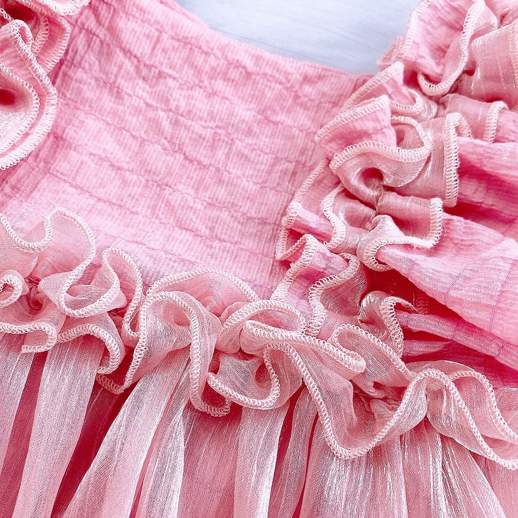 Set body bé gái cánh tiên bèo tơ size từ sơ sinh 1 2 tuổi