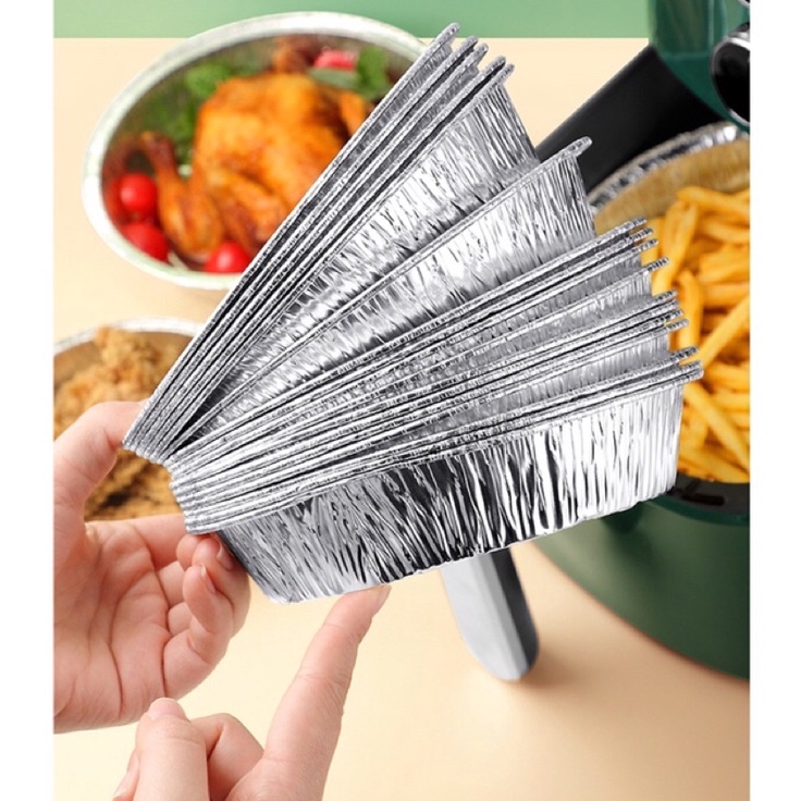 Set 5 Khay Tròn Giấy Bạc