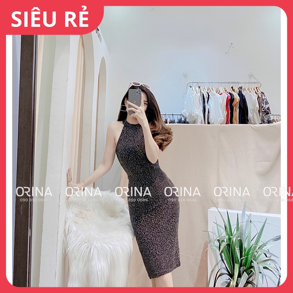 Váy body cổ yếm kim sa Orina - Hàng Loại 1, Chất Đẹp - Giá tốt - 100% ảnh Orina Tự Chụp