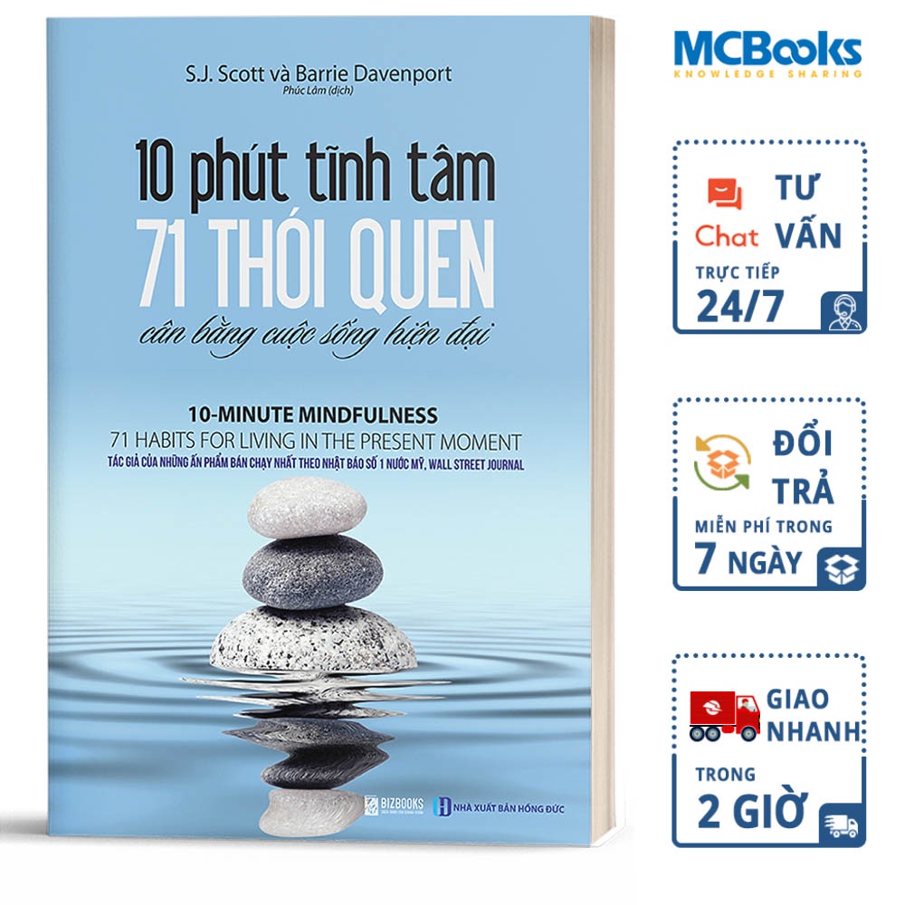 Sách 10 Phút Tĩnh Tâm 71 Thói Quen Cân Bằng Cuộc Sống Hiện Đại BizBooks