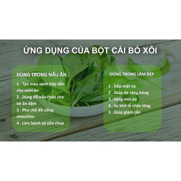 Bột rau cải bó xôi nguyên chất Cela, đồ uống giàu vitamin, khoáng chất hỗ trợ thanh lọc làm đẹp da gói 50gr | BigBuy360 - bigbuy360.vn