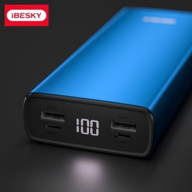 Pin Sạc Dự Phòng IBESKY PS502 20000mAh Vỏ Nhôm Cao Cấp