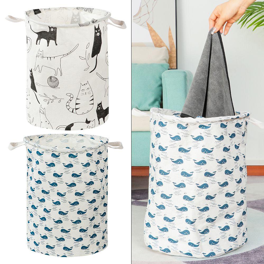 CONOPERY Giỏ Đựng Quần Áo Bẩn / Đồ Chơi Bằng Chất Liệu Cotton Có Thể Gấp Gọn Tiện Lợi