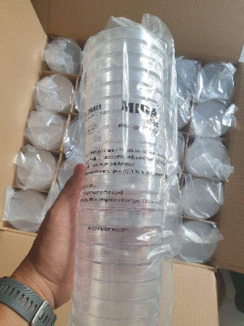 Thùng 500 đĩa petri nhựa 90x15