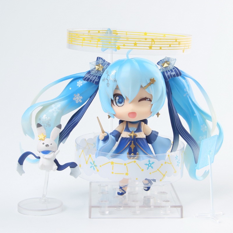 Mô hình nhân vật Snow Hatsune Miku anime chibi trang trí trưng bày đẹp