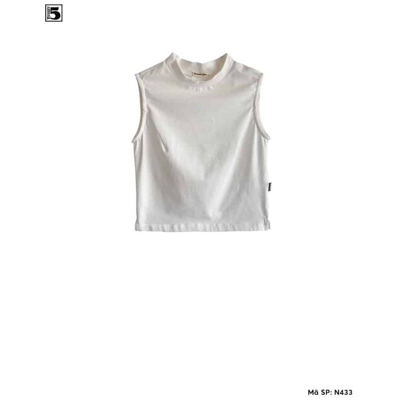 Áo thun nữ sát nách cổ cao croptop ôm Twentyfive N433