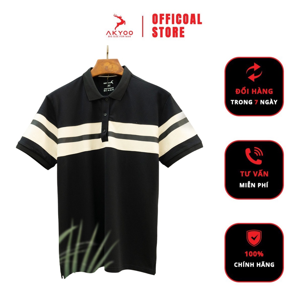 Áo Polo Nam Bigsize co giãn thấm hút mồ hôi size 80-140kg