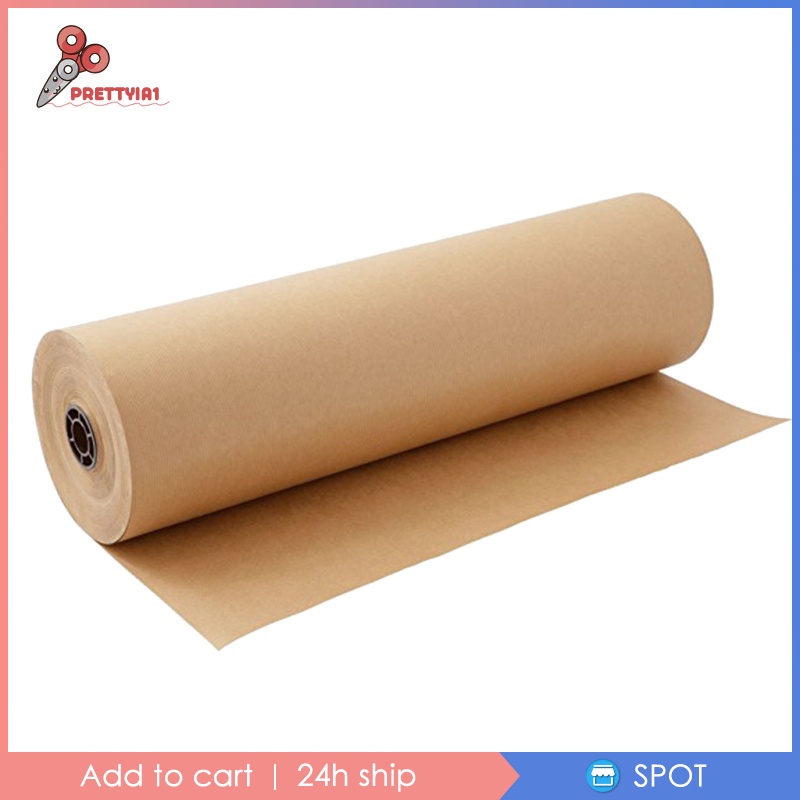[Prettyia1] Cuộn Giấy Kraft Nâu Gói Quà Và Gói Quà DIY 30M
