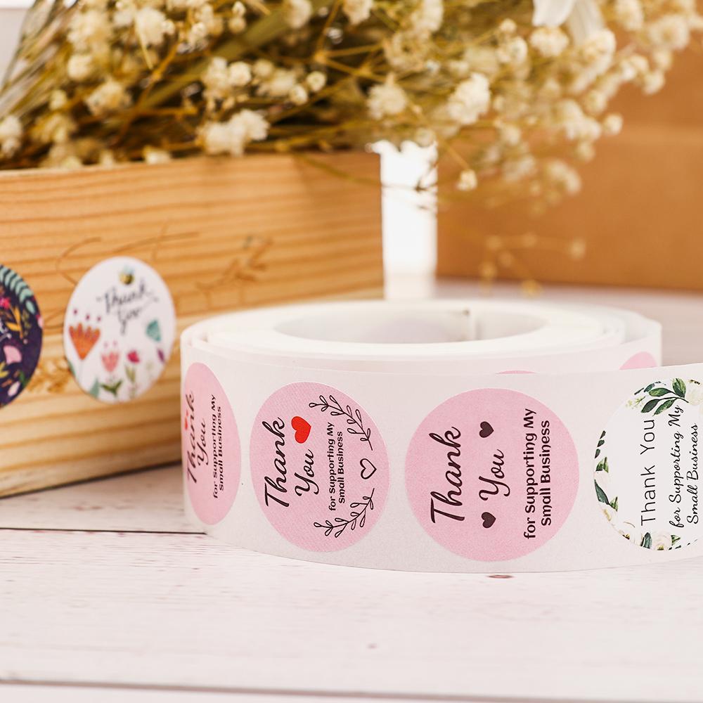 Cuộn 500 Miếng Dán Trang Trí Túi Bánh Quy / Thiệp Mời Đám Cưới