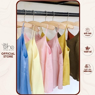 Áo hai dây lụa cổ V SA62