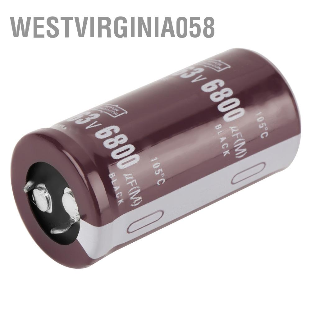 Westvirginia058 2pcs 63V 6800uF Electrolytic Capacitor 25 × 50mm 105℃