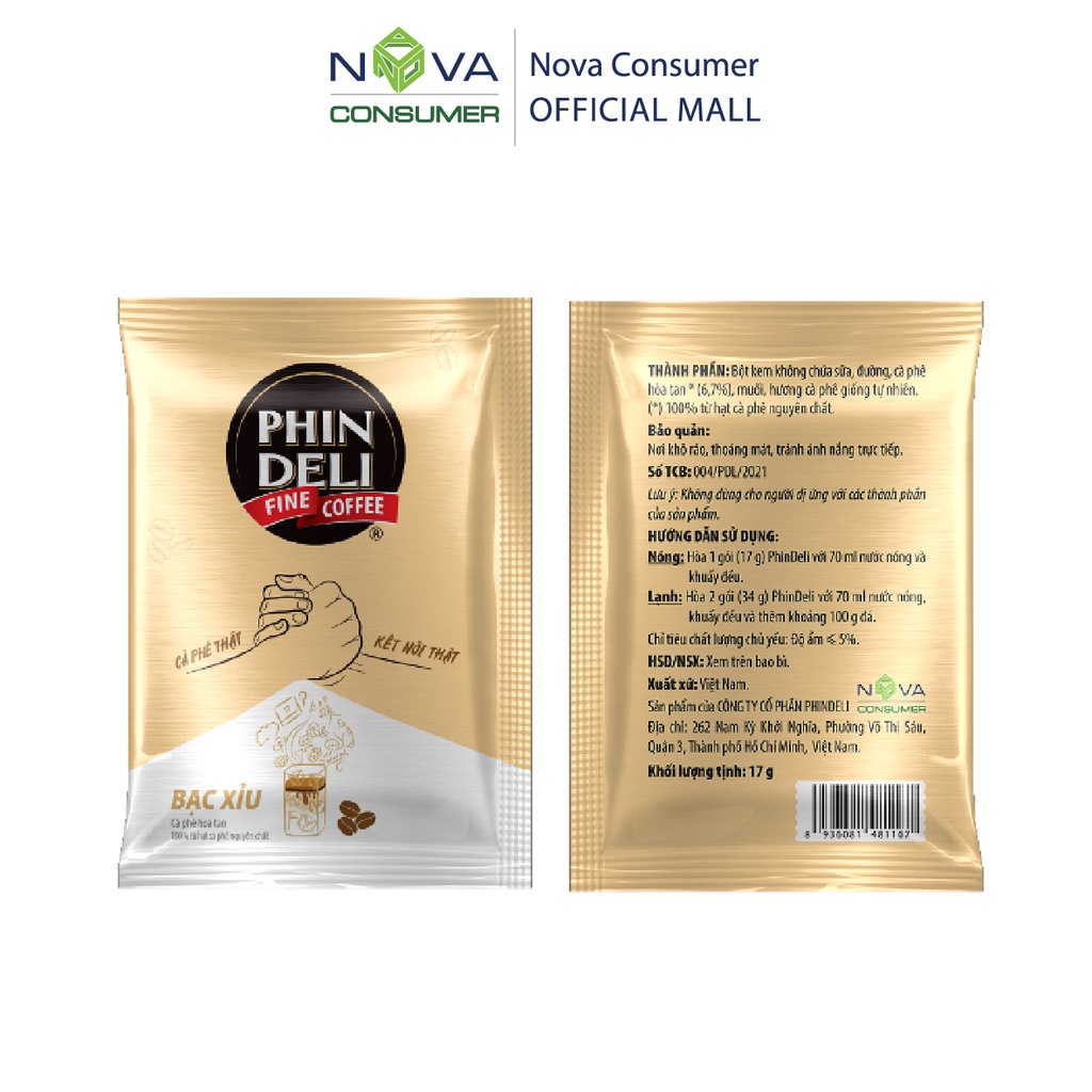 Cà Phê Hòa Tan PhinDeli Bạc Xỉu (17g x 18 gói) | BigBuy360 - bigbuy360.vn