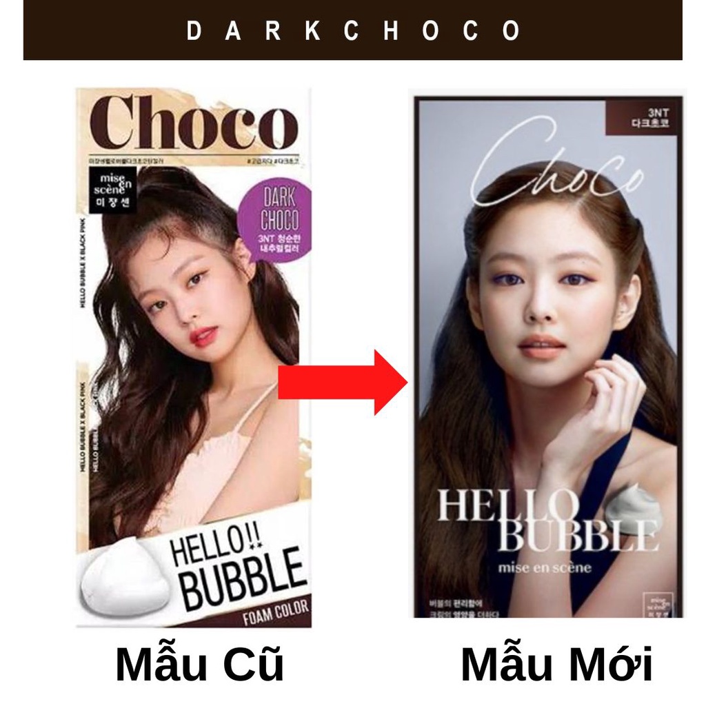 Thuốc nhuộm tóc tại nhà Hello Bubble màu Choco 3NT | Nhuộm tóc tạm thời màu nâu socola