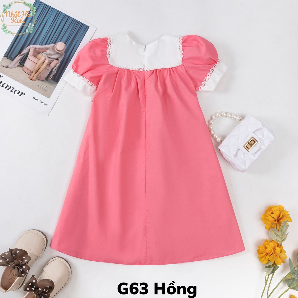 Váy bé gái G63 size đại từ 12-43kg chất liệu vải thô cao cấp siêu xinh cho bé mùa hè