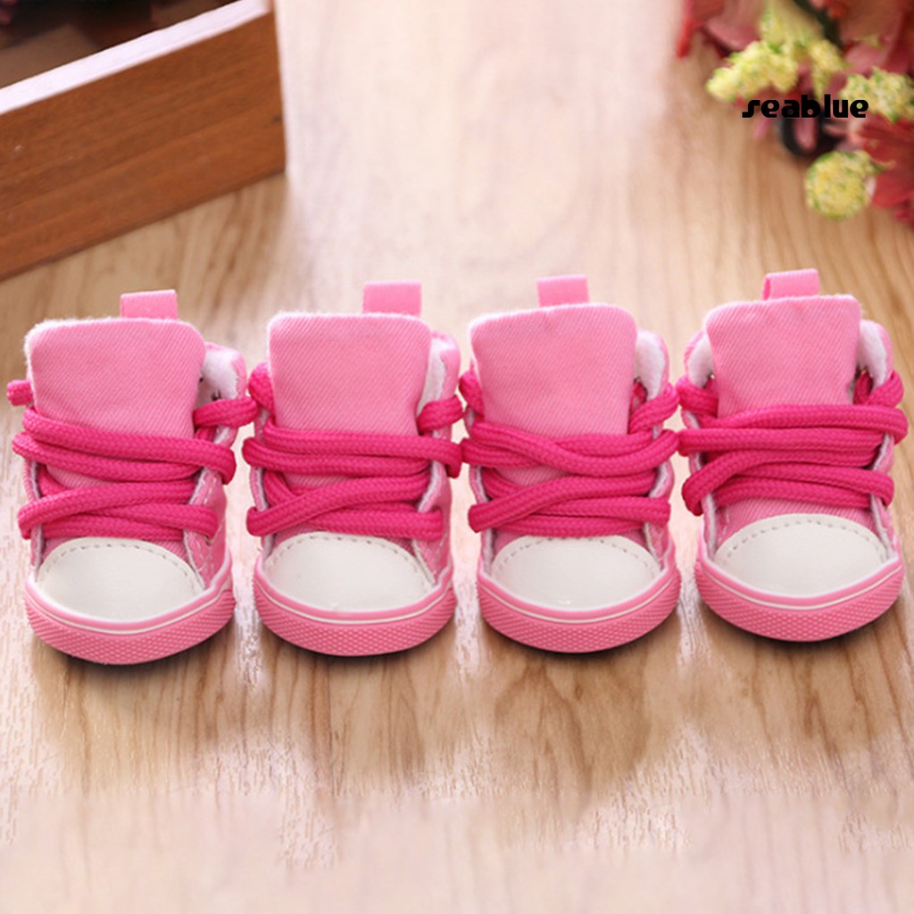 Set 4 Giày Sneaker Chống Trượt Cho Thú Cưng