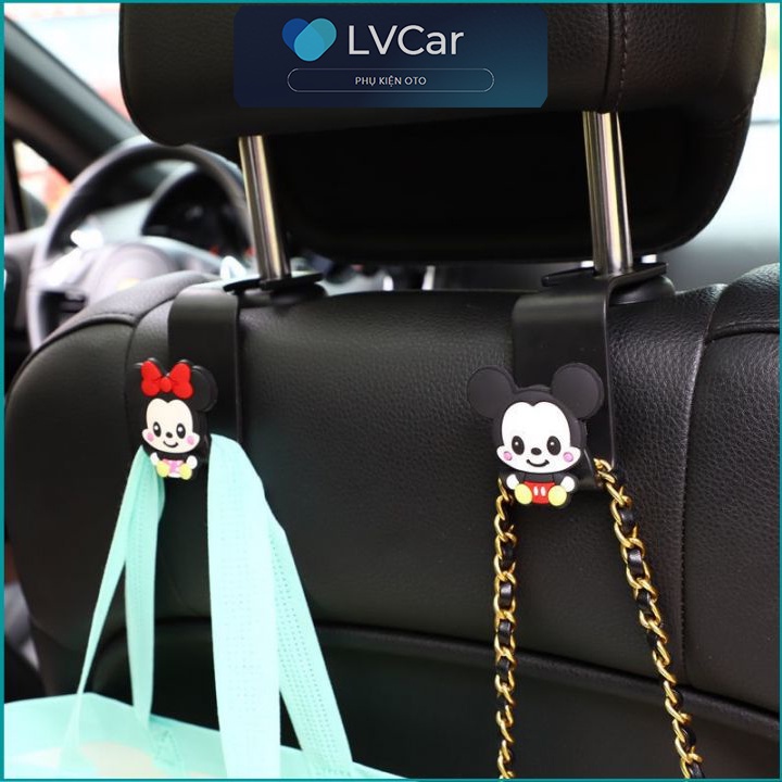 Móc Treo Đồ SAU GHẾ Xe Ô Tô/ Gia Dụng Trong Nhà Chịu Lực gắn icon Ngộ Nghĩnh, Đáng Yêu LV Car