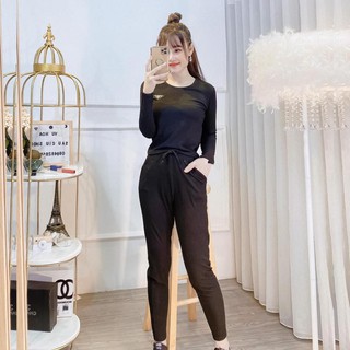 Bộ Mặc Ở Nhà Nữ TEMA - Bộ Nữ Nhung Tăm Thêu Co Giãn Siêu Xinh