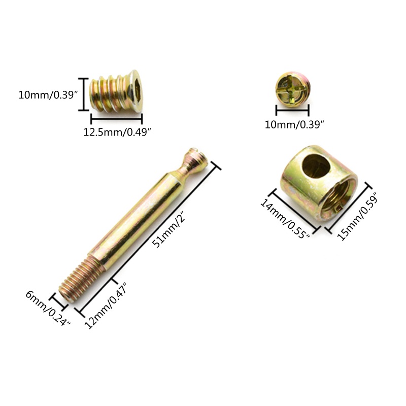 Ốc Vít Kết Nối Búa Cho Đồ Nội Thất Shas M6