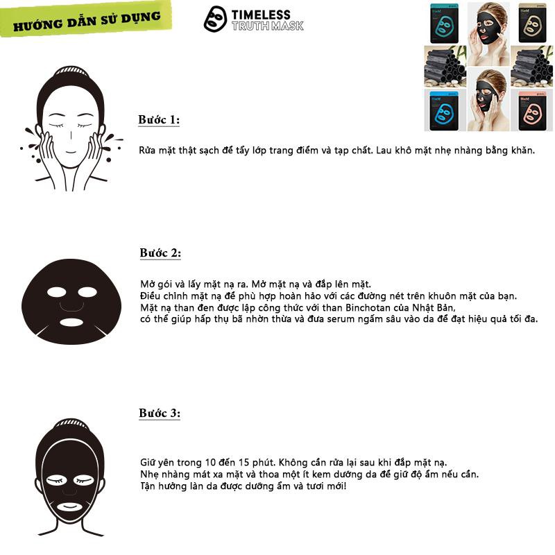 MIẾNG LẺ - Mặt Nạ Timeless Truth Mask Than Đen Hoạt Tính - Black Charcoal Mask (30ml/miếng)