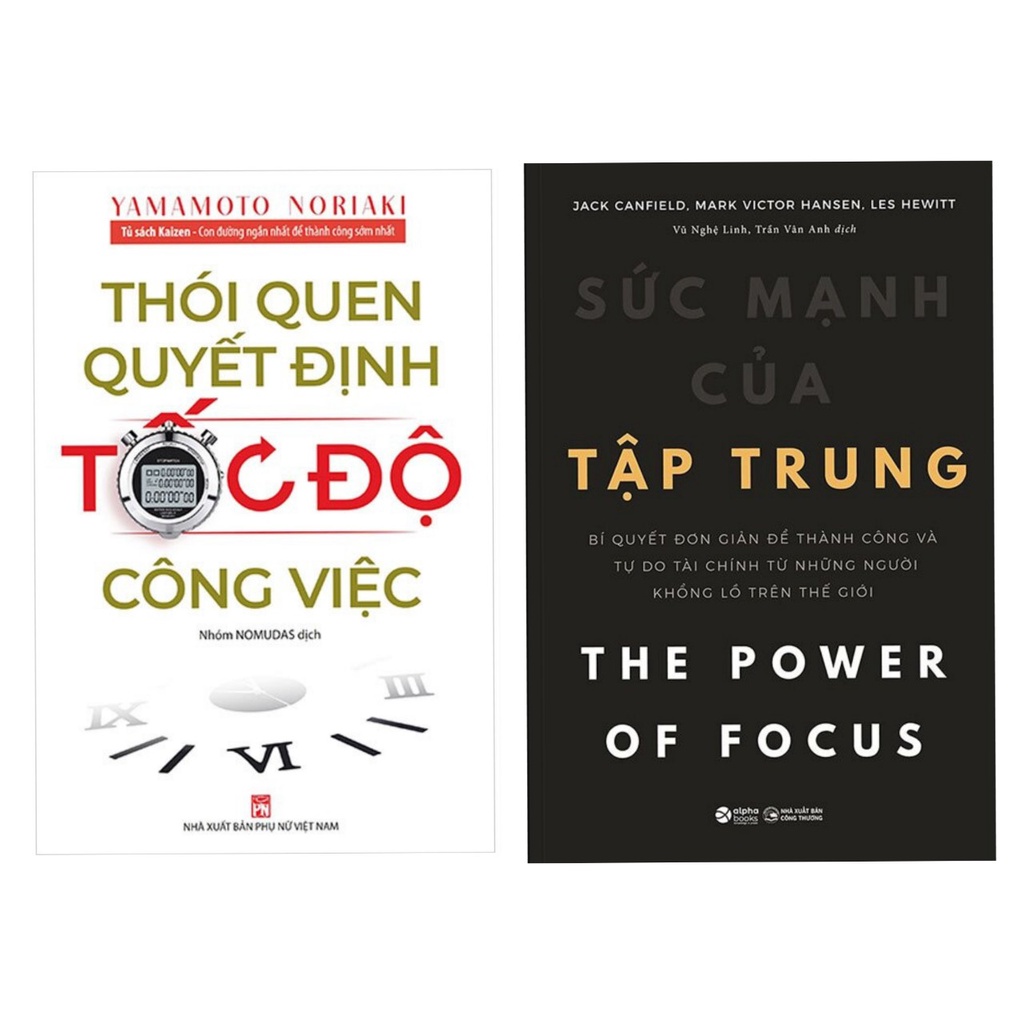 Sách combo2c: Tủ Sách Kaizen - Thói Quen Quyết Định Tốc Độ Công Việc + Sức Mạnh Của Tập Trung