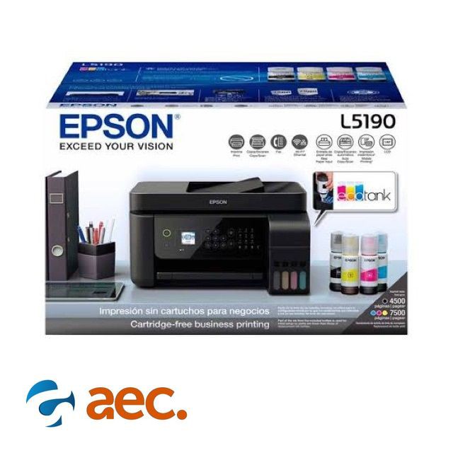 Máy In Phun Màu Epson L5190 (Copy, In, Scan, Fax, Wifi)  + đi kèm 4 bình mực Hàn Quốc