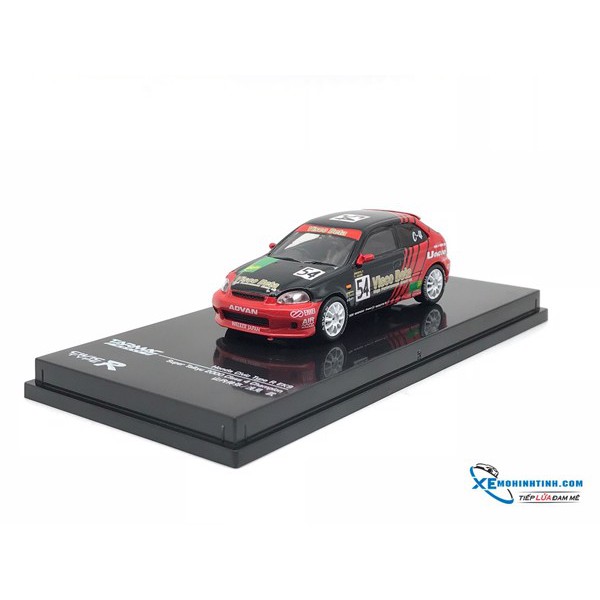 Xe Mô Hình Honda Civic Type R EK9 Super Taikyu 2000 class 4 Champion 1:64 Tarmac Works ( Đỏ Đen )